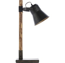 Stolová lampa DECCA kov,drevo/čierna 1xE27