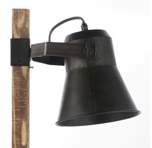Stolová lampa DECCA kov,drevo/čierna 1xE27