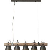 Luster Brilliant DECCA E27 5x10W hnedo/čierny