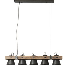 Luster Brilliant DECCA E27 5x10W hnedo/čierny