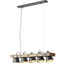 Luster Brilliant DECCA E27 5x10W hnedo/čierny