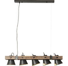 Luster Brilliant DECCA E27 5x10W hnedo/čierny