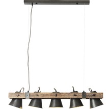 Luster Brilliant DECCA E27 5x10W hnedo/čierny