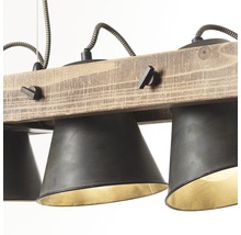 Luster Brilliant DECCA E27 5x10W hnedo/čierny