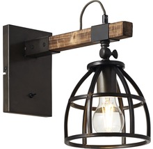 Nástenné svietidlo Brillliant Matrix E27 1x60 W hnedo/čierne