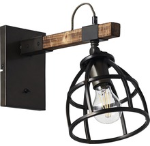 Nástenné svietidlo Brillliant Matrix E27 1x60 W hnedo/čierne