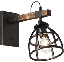 Nástenné svietidlo Brillliant Matrix E27 1x60 W hnedo/čierne