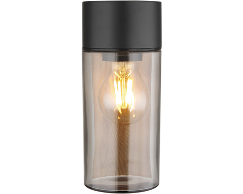 Stolná lampa so skleneným valcom a žiarovkou