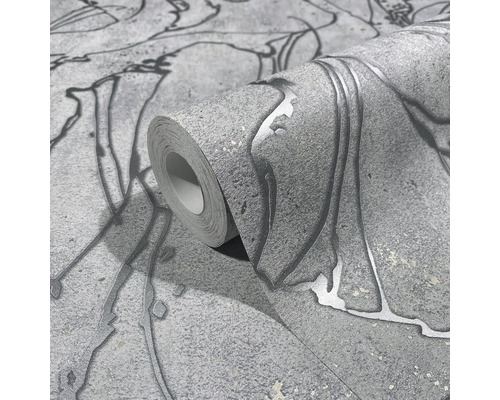 Rolka sivej tapety s abstraktným vzorom