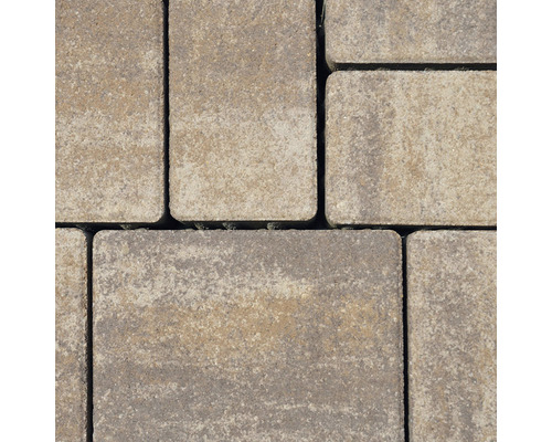 Zámková dlažba Toscana kombi 8 cm capuccino melírovaná Detail dlažobných kociek