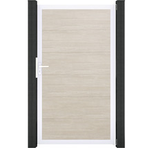 Záhradná bránka s vodorovnou panelovou štruktúrou a rukoväťou