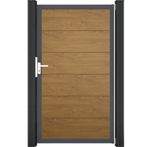 Záhradná bránka s dizajnom dreva a kľučkou