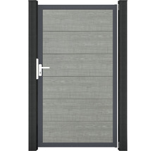 Záhradná bránka s vodorovnými panelmi a rukoväťou