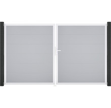 Dvojkrídlová brána s kľučkou a vodorovnou výplňou