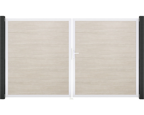 Dvojkrídlová brána s vodorovnými panelmi