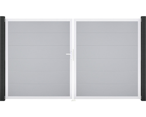 Dvojkrídlová brána s kľučkou a stĺpikmi