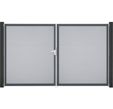 Dvojkrídlová hliníková brána s kľučkou