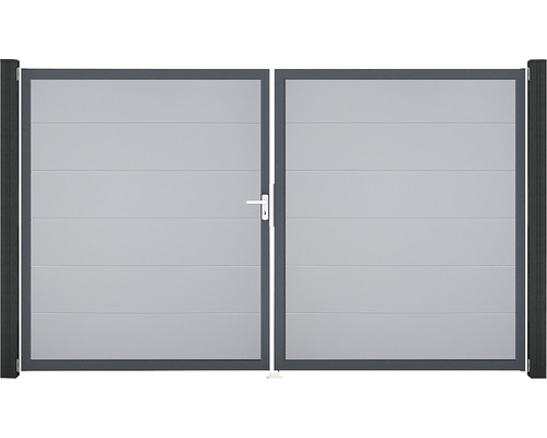 Dvojkrídlová hliníková brána s kľučkou