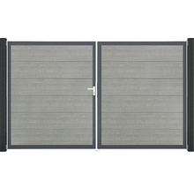 Dvojkrídlová brána s vodorovnými doskami a rámom