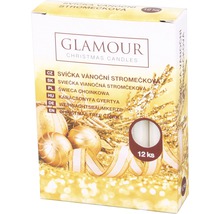 Balenie dvanástich bielych vianočných sviečok na stromček