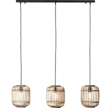 Luster Brilliant Woodrow E27 3x60 W hnedo/prírodný