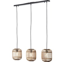 Luster Brilliant Woodrow E27 3x60 W hnedo/prírodný