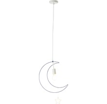 Luster Brilliant Ezra E27 60 W biele s motívom mesiac a hviezda