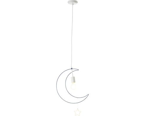 Závesné svietidlo v tvare mesiaca s hviezdou