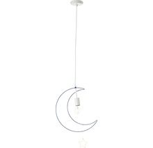 Luster Brilliant Ezra E27 60 W biele s motívom mesiac a hviezda