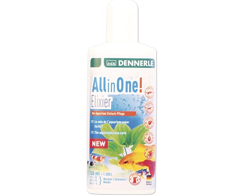 Prípravok pre zábeh akvária Dennerle All in One Elixier 250 ml Dennerle All in One Elixier starostlivosť o akvárium 250 ml fľaša