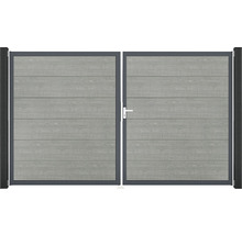 Dvojkrídlová brána z vodorovných panelov s rúčkou