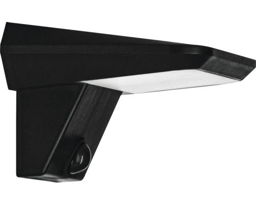 Čierne vonkajšie nástenné svietidlo so snímačom pohybu