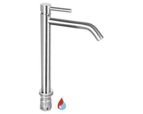 Vysoká umývadlová batéria z nehrdzavejúcej ocele