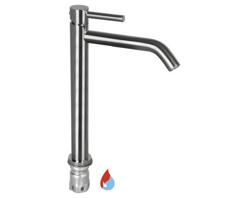 Vysoká umývadlová batéria z nehrdzavejúcej ocele