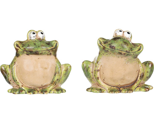 Dekoratívna keramická figúrka žaby do záhrady