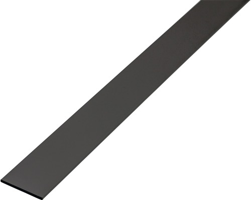 Plochá tyč hliníková, čierna eloxovaná 20x2 mm, 1 m