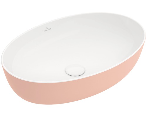 Logo Villeroy & Boch. Keramické umývadlo na dosku s okrúhlou výpustou