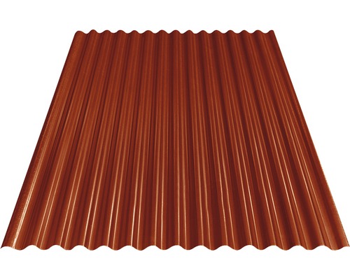 Vlnitý plech Precit Roof S18 oxidovočervená 1200 x 883 x 0,4 mm Profilovaný plech na strešnú krytinu