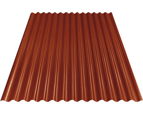 Vlnitý plech Precit Roof S18 oxidovočervená 1200 x 883 x 0,4 mm