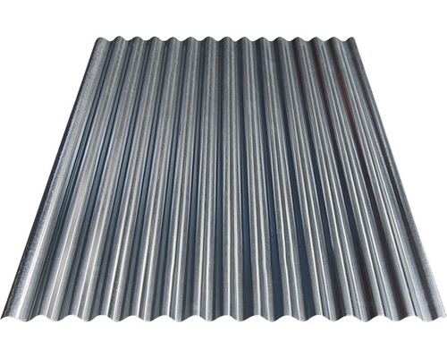 Vlnitý plech PRECIT S18 strieborný 1200 x 883 x 0,4 mm Trapézový plech z kovu