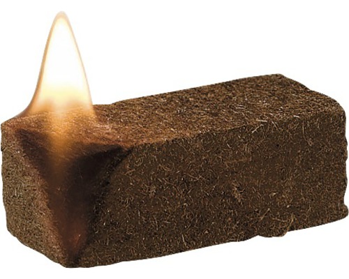 Jeden horiaci podpaľovač grilu z prírodného vlákna.