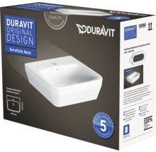 Malé umývadlo DURAVIT DuraStyle Basic sanitárna keramika biela 45 cm 07364500A1