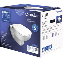 Závesné WC DURAVIT DuraHome otvorený splachovací kruh vr. WC dosky 45960900A1