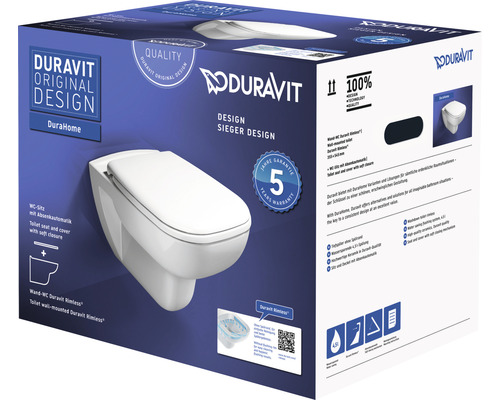 Duravit DuraHome závesné WC Rimless v produktovej krabici