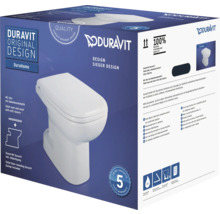 Stojace WC DURAVIT DuraHome otvorený splachovací kruh vr. WC dosky 40260100A1