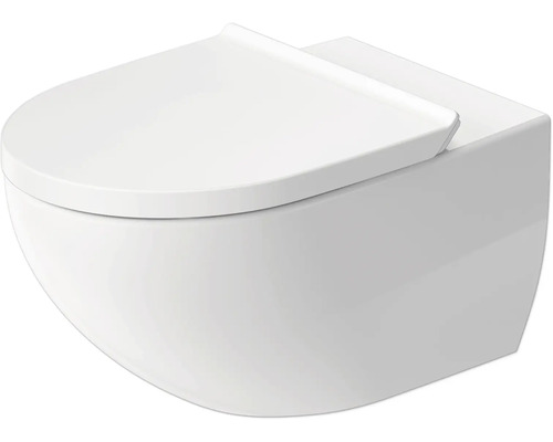 Závesné WC DURAVIT Architec otvorený splachovací kruh biela vr. WC dosky 45726900A1