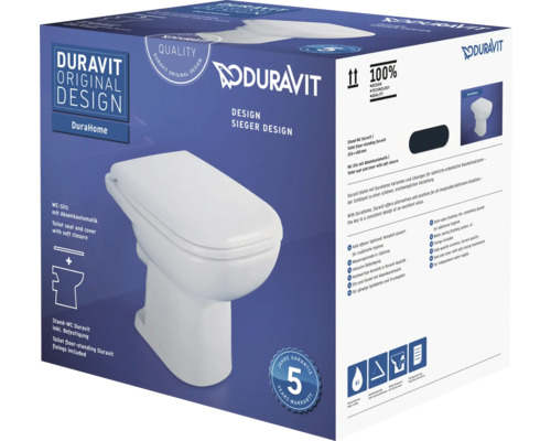 Balenie stojaceho WC Duravit DuraHome s automatickým sklápaním