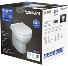 Stojace WC DURAVIT DuraStyle Basic otvorený splachovací kruh vr. WC dosky 40190900A1