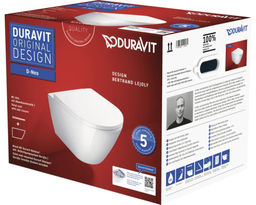 Balenie závesného WC Duravit D-Neo so sedadlom s automatickým sklápaním