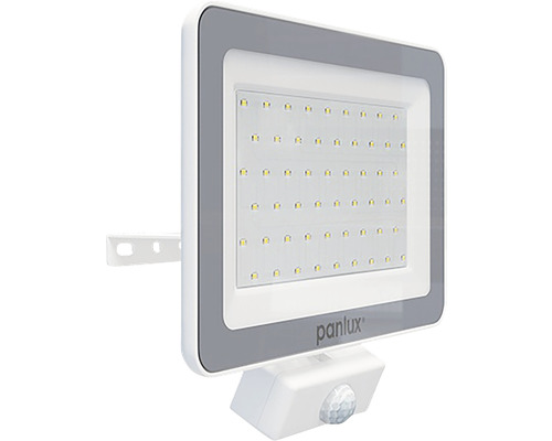 LED reflektor Panlux EVO IP65 50W 3000lm 5000K biely so senzorom pohybu